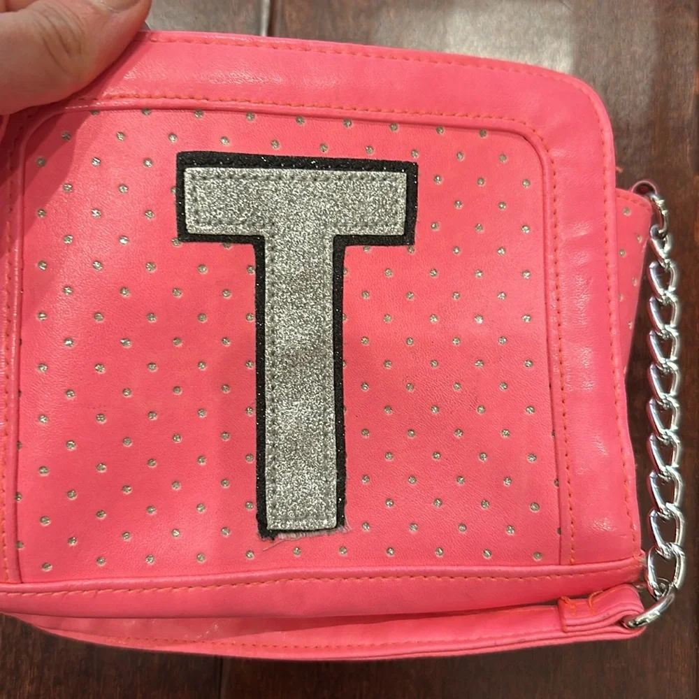 Letter E and Letter T kids crossbody handbags
